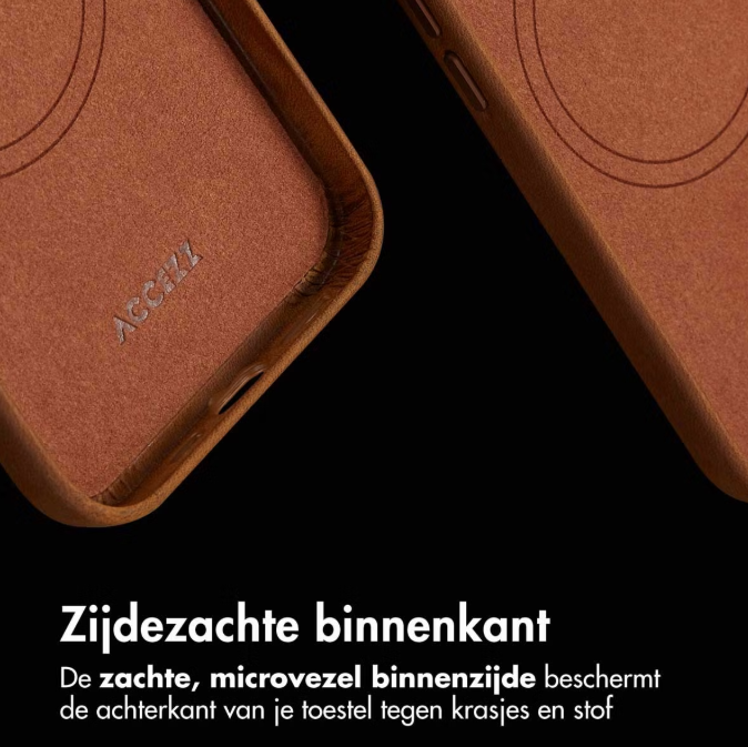 Accezz iPhone 15 Pro - Bruin Leren Hoesje met MagSafe - Afbeelding 6