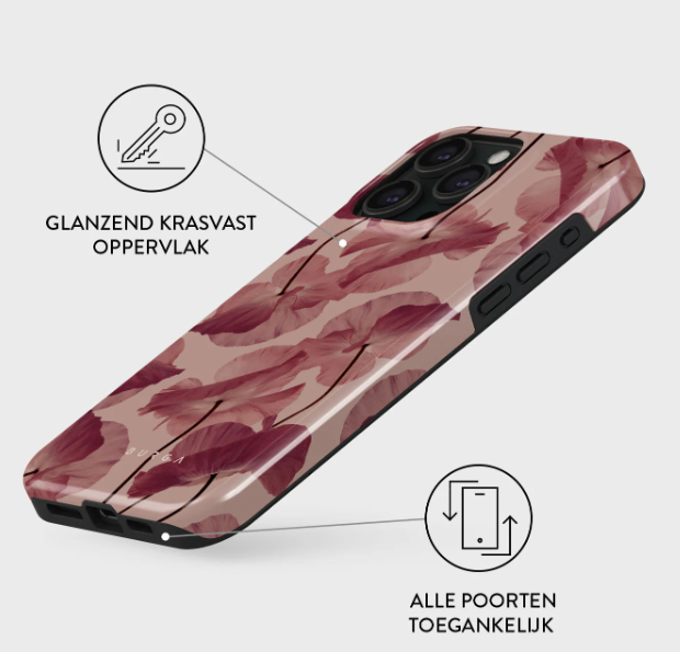 Burga iPhone 15 Pro Max - Hoesje met Bloemen - Afbeelding 3