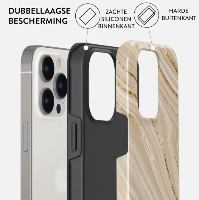 Burga iPhone 15 Pro Max - Gouden Hoesje - Afbeelding 2