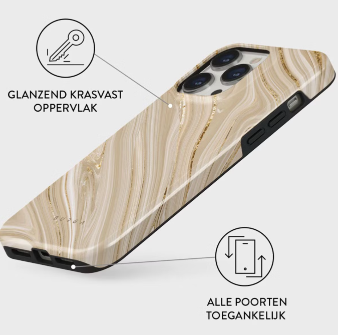 Burga iPhone 15 Pro Max - Gouden Hoesje - Afbeelding 3