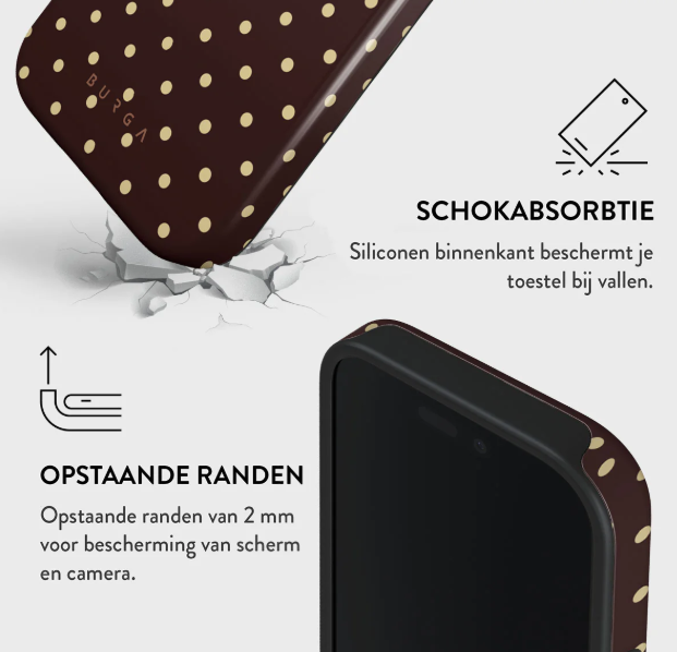Burga iPhone 16 Pro Max - Hoesje met bolletjes - Afbeelding 4