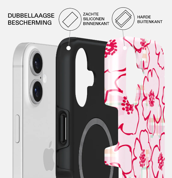 Burga iPhone 17 - Hoesje met bloemen - Afbeelding 2