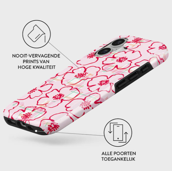Burga iPhone 17 - Hoesje met bloemen - Afbeelding 3